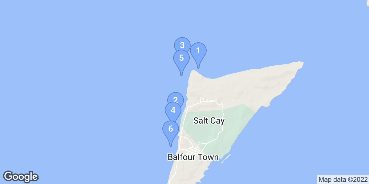 Salt Cay dive site map