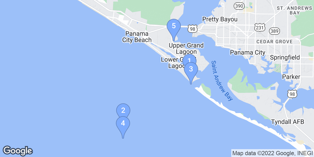 Bay County dive site map