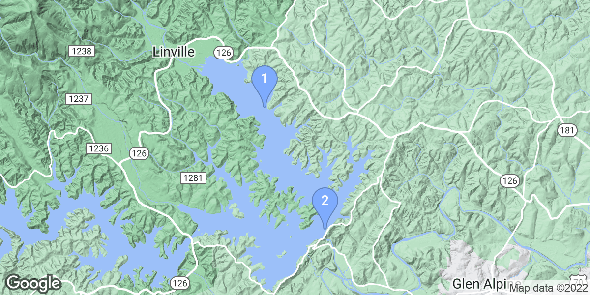 Burke County dive site map