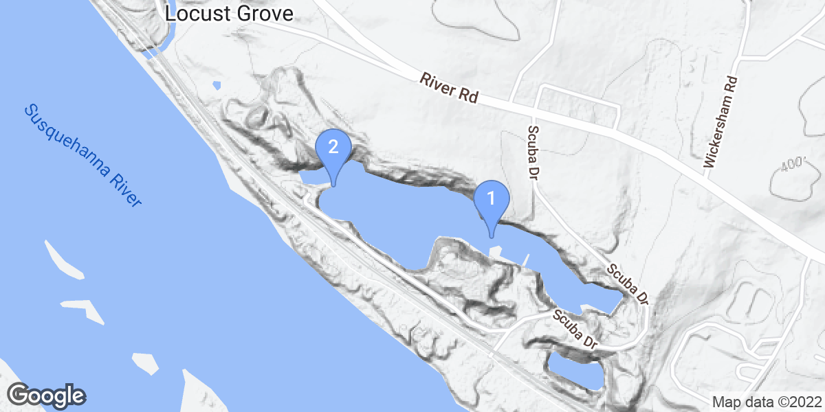 Lancaster County dive site map