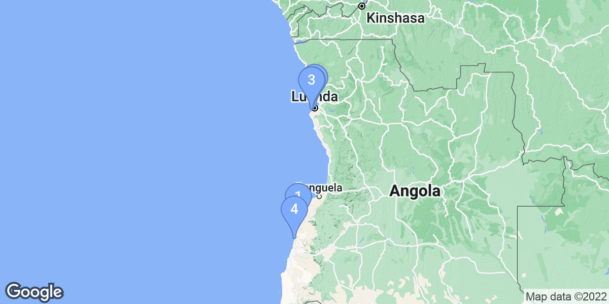 Angola dive site map