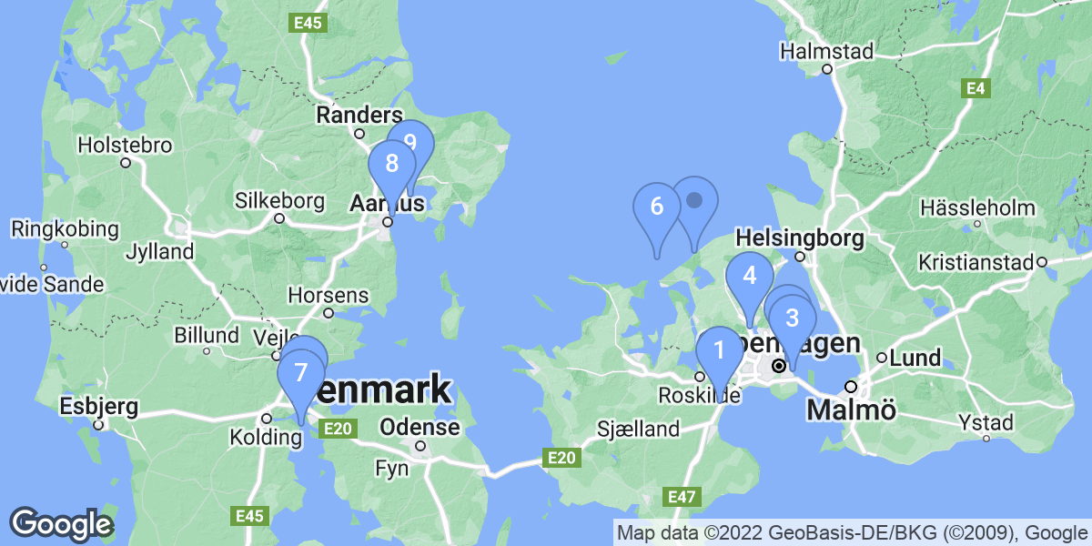 Denmark dive site map