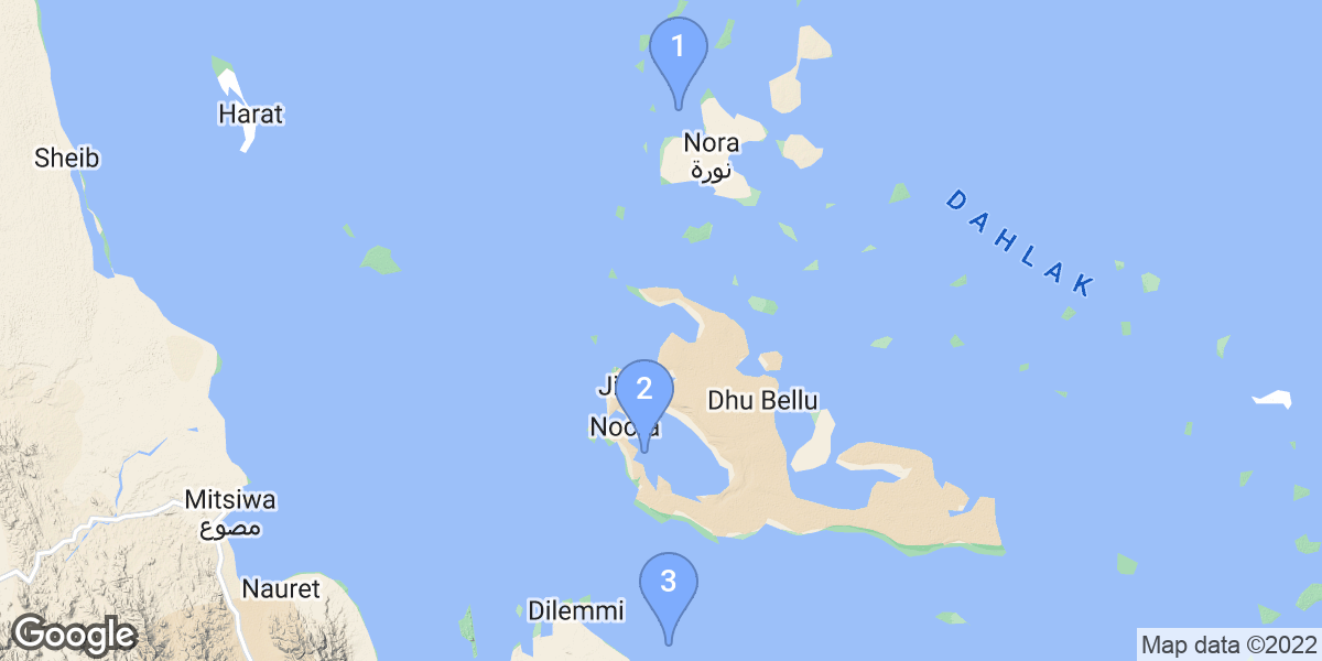 Eritrea dive site map