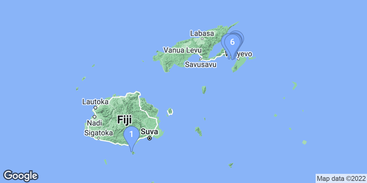 Fiji dive site map