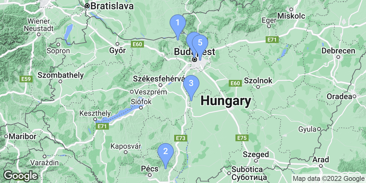 Hungary dive site map