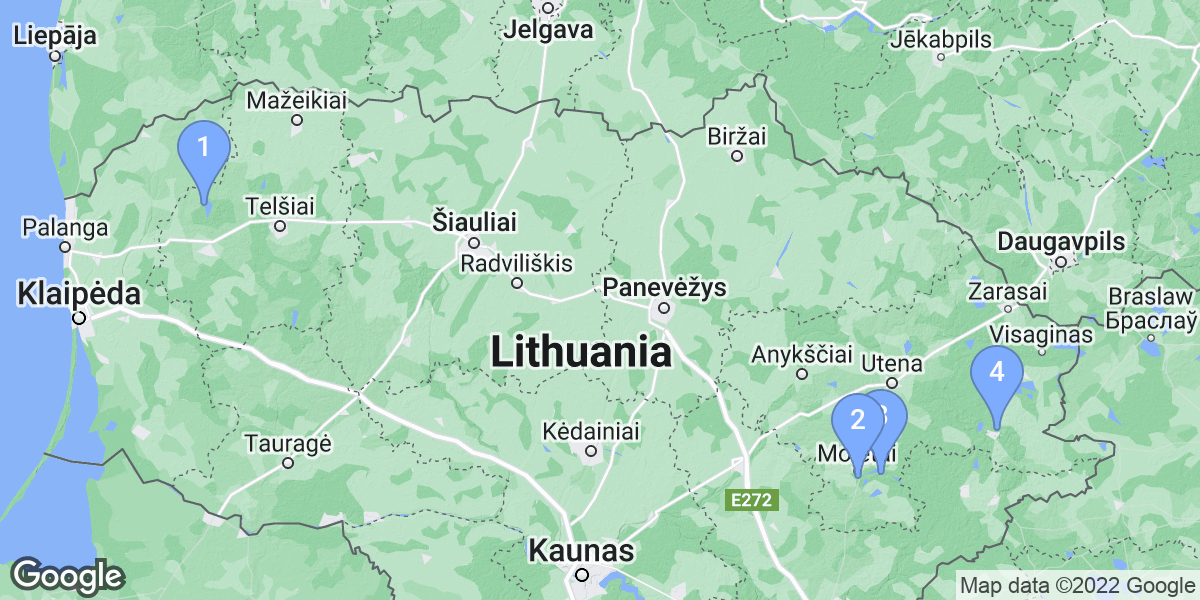 Lithuania dive site map