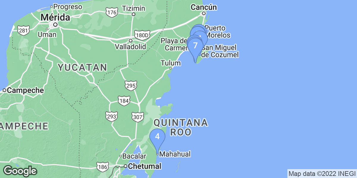 Mexico dive site map