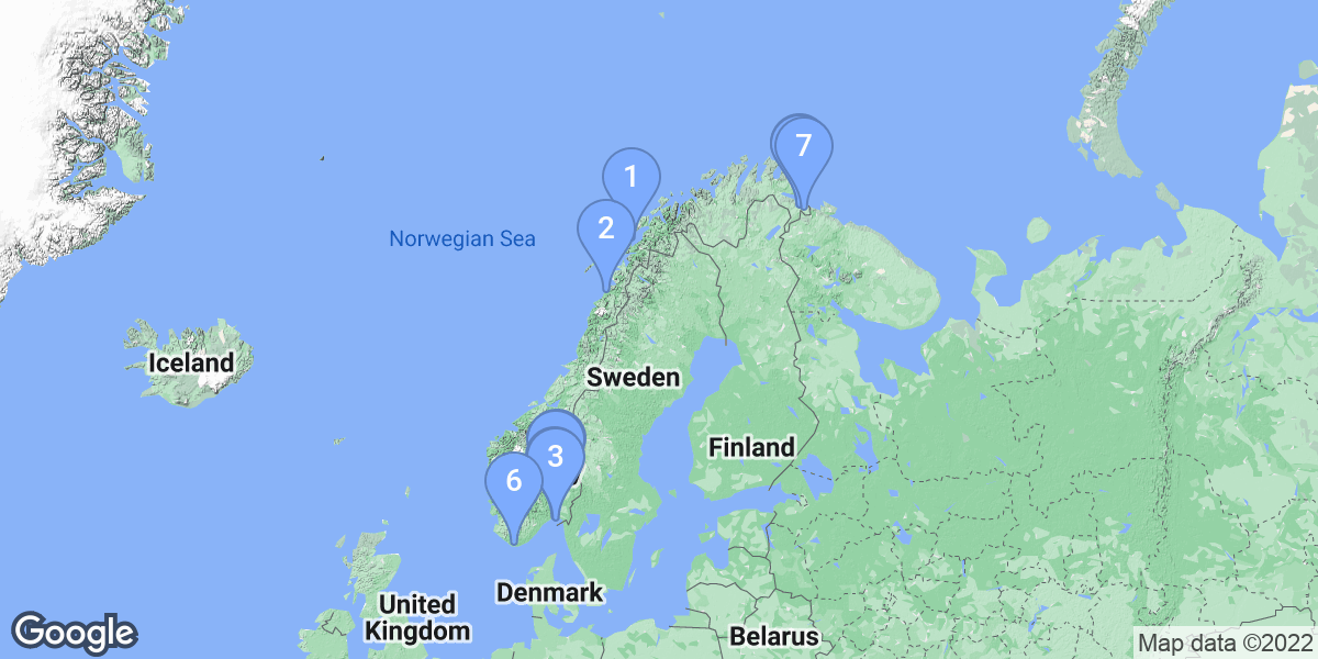 Norway dive site map