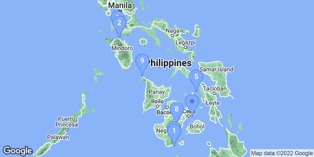 Philippines dive site map