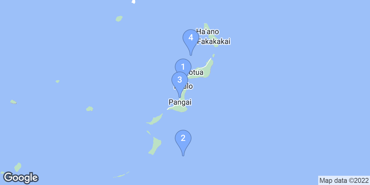 Tonga dive site map