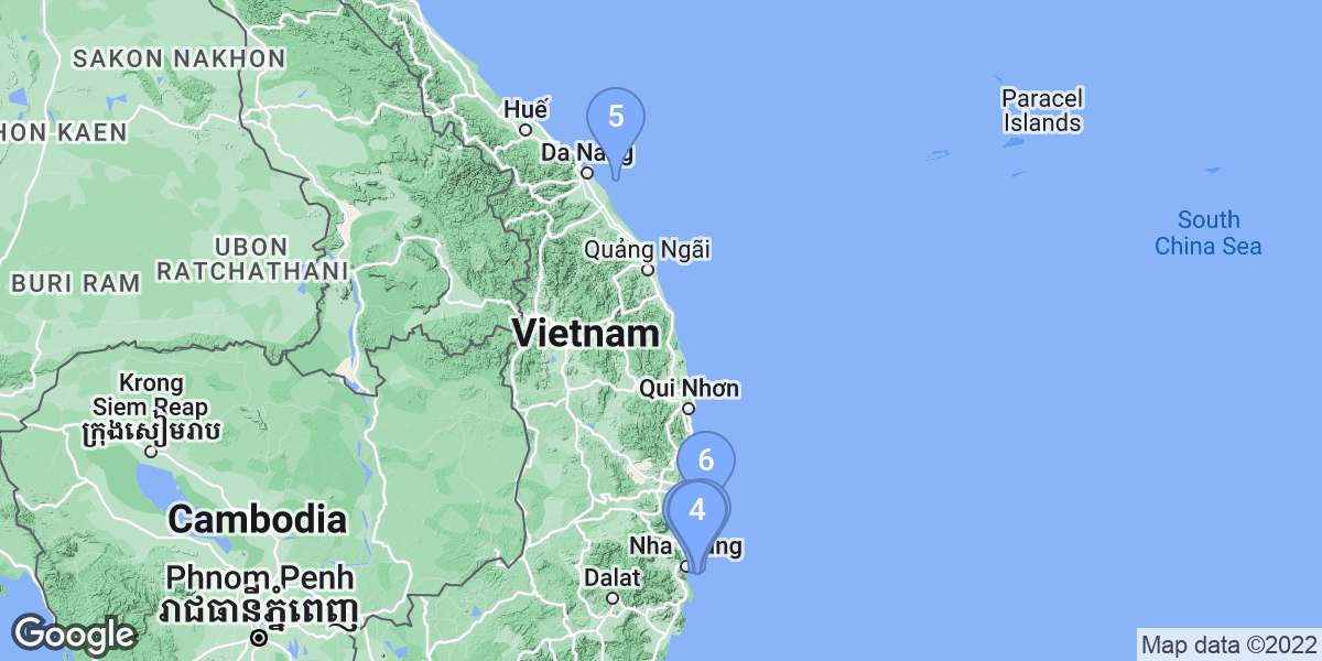 Vietnam dive site map