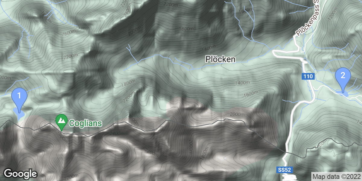 Plöcken dive site map