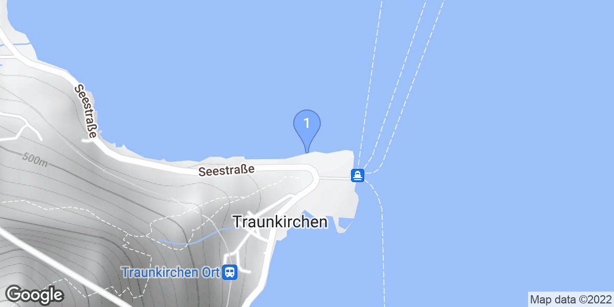 Traunkirchen dive site map