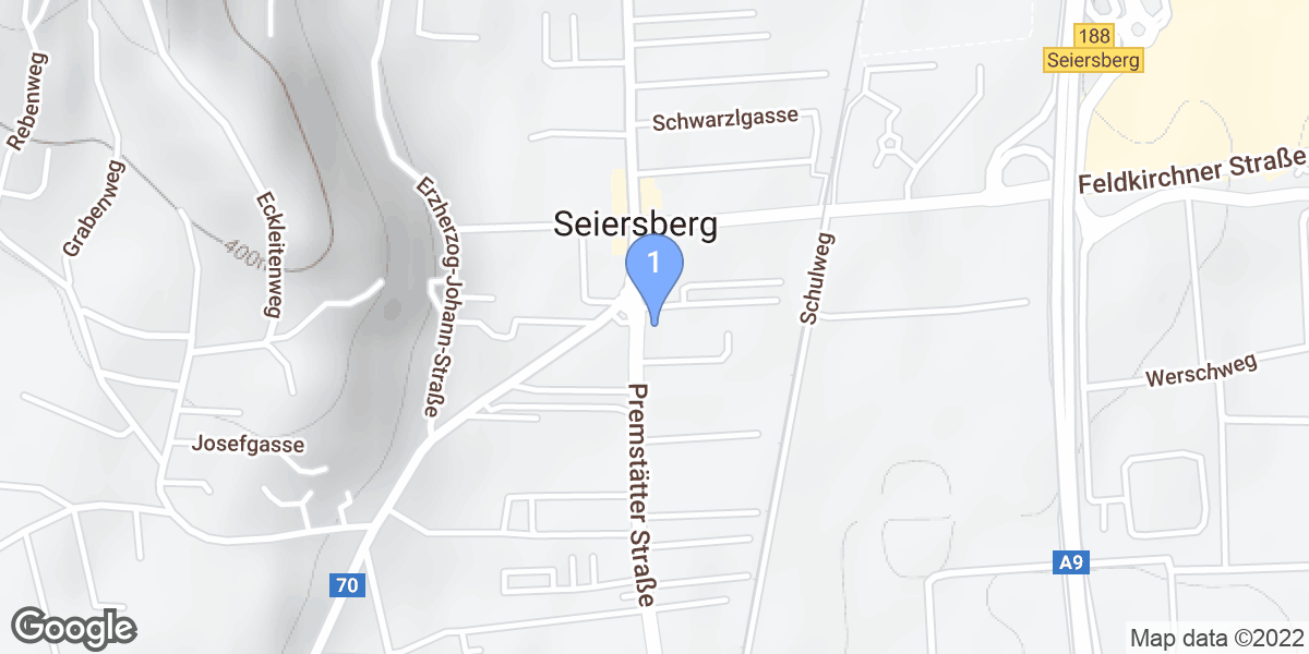 Seiersberg dive site map