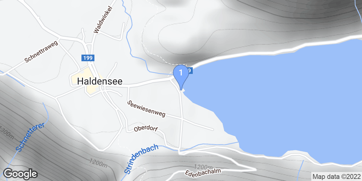 Haldensee dive site map