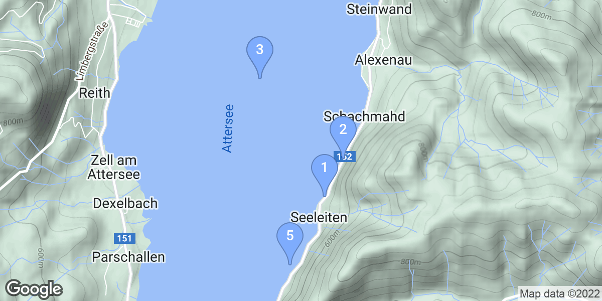 Weyregg am Attersee dive site map