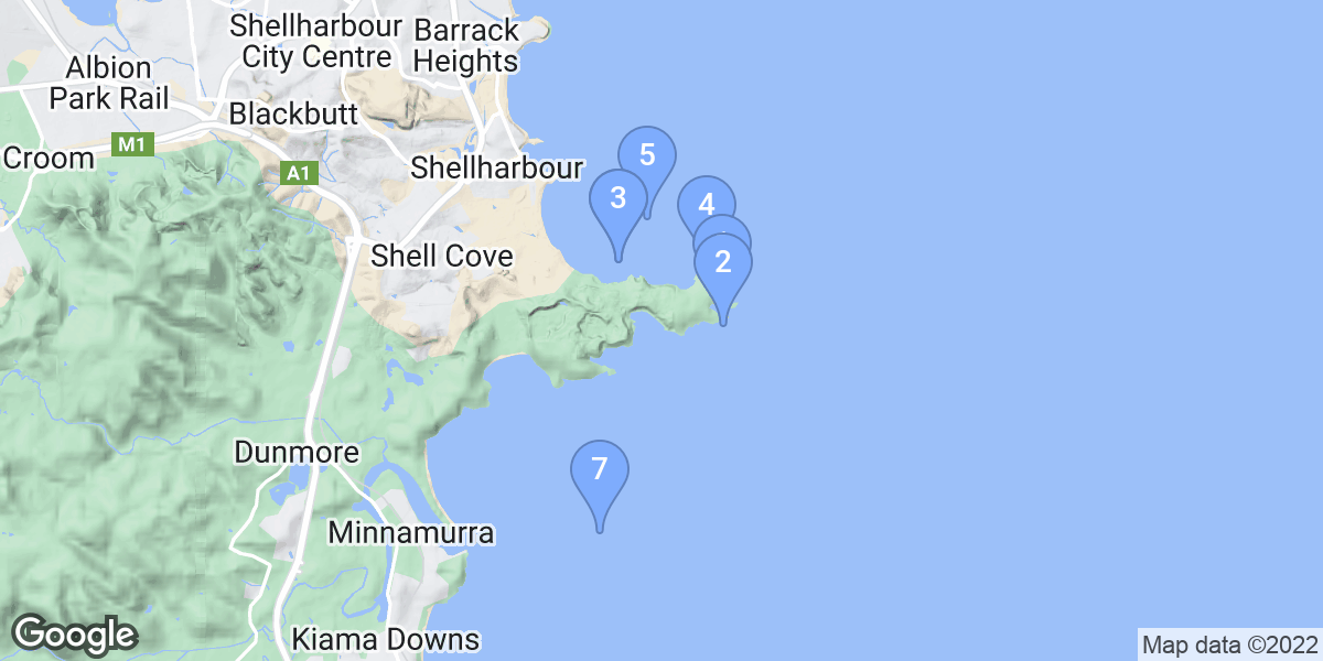 Shell Cove dive site map