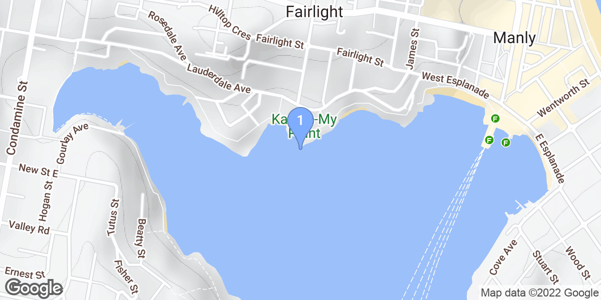 Fairlight dive site map