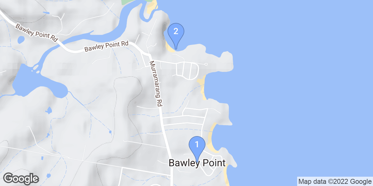 Bawley Point dive site map