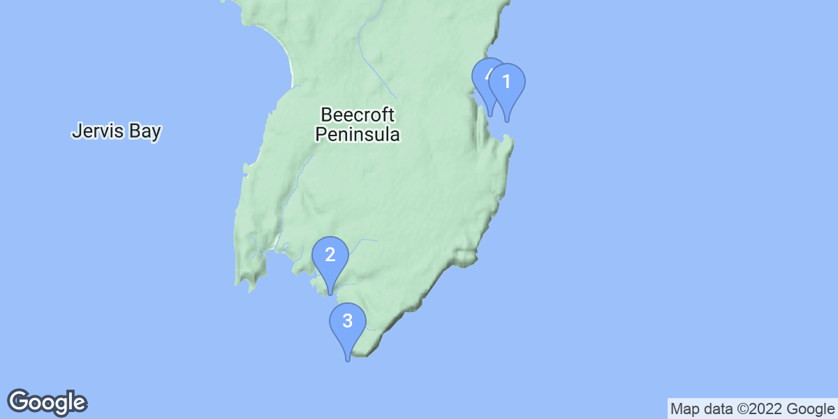 Beecroft Peninsula dive site map