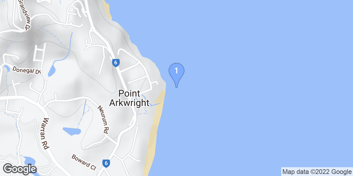 Point Arkwright dive site map