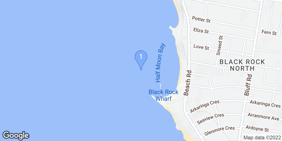 Black Rock dive site map
