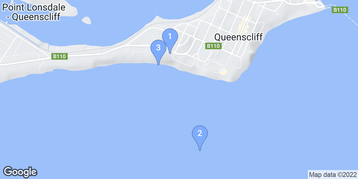 Queenscliff dive site map