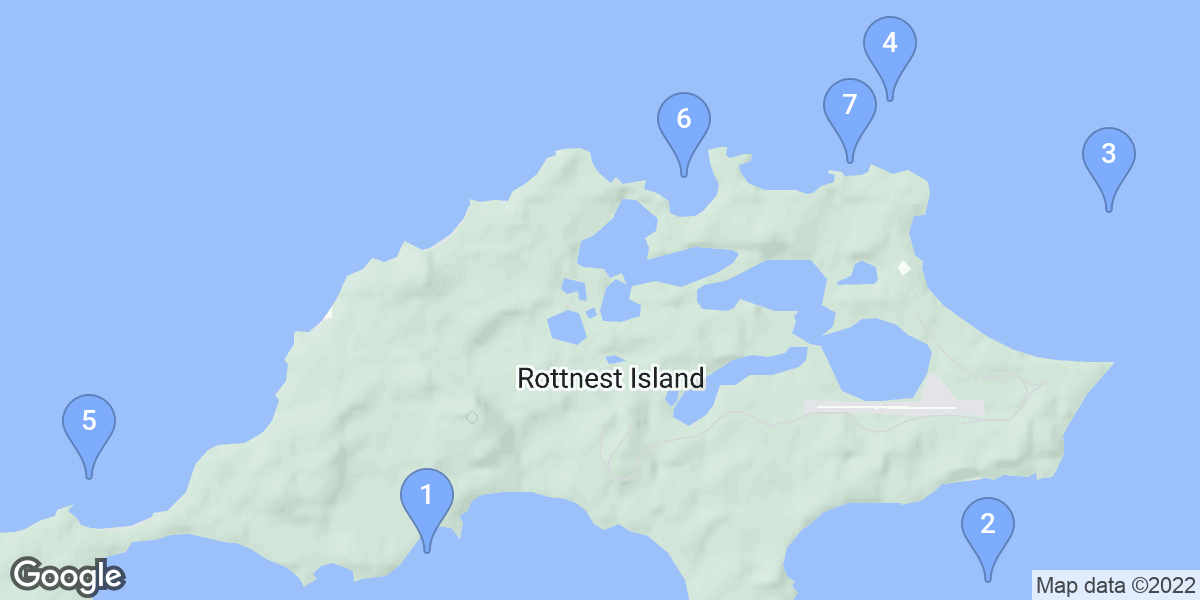 Rottnest Island dive site map