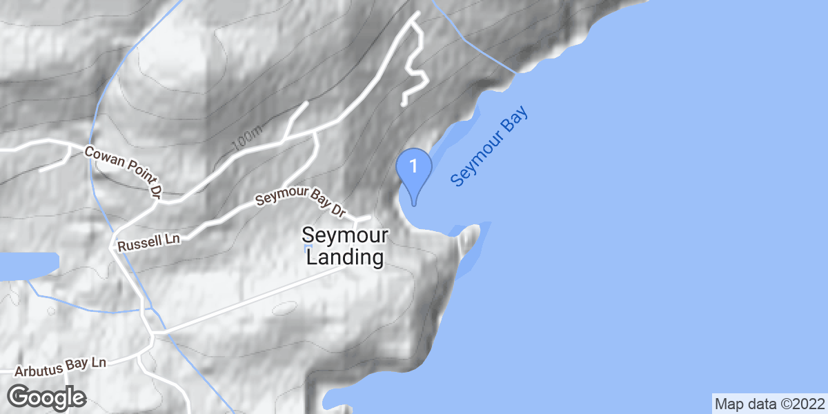 Bowen Island dive site map