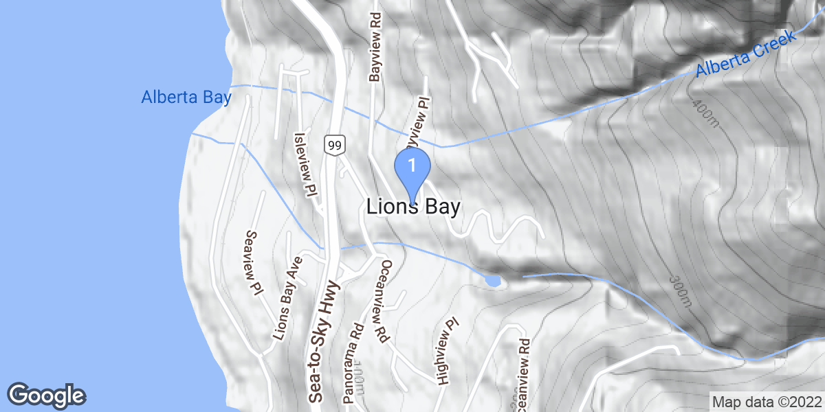 Lions Bay dive site map