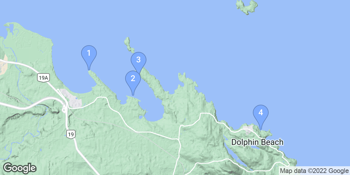 Nanoose Bay dive site map