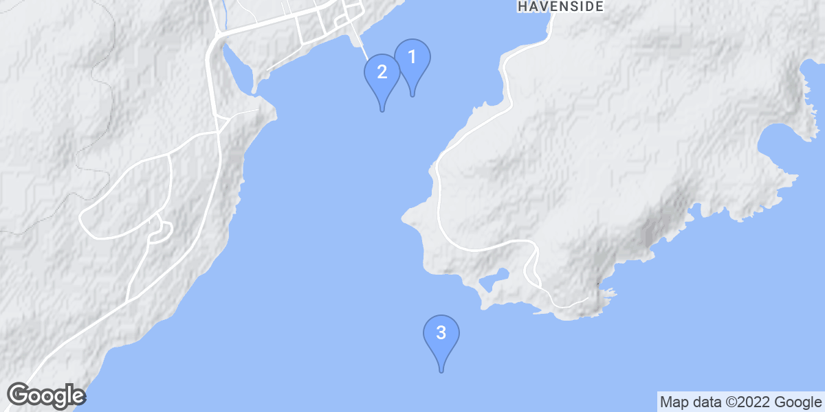 Louisbourg dive site map