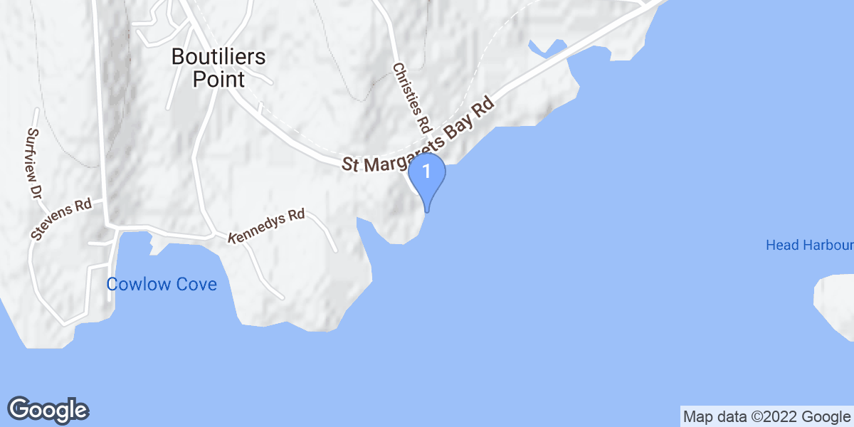 Boutiliers Point dive site map