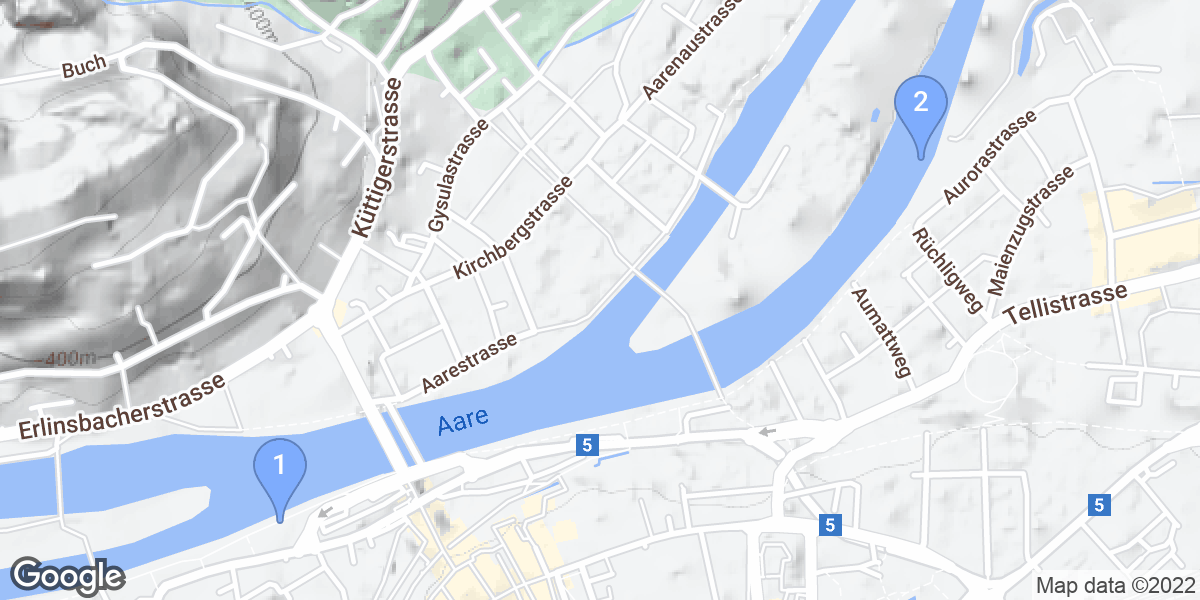 Aarau dive site map