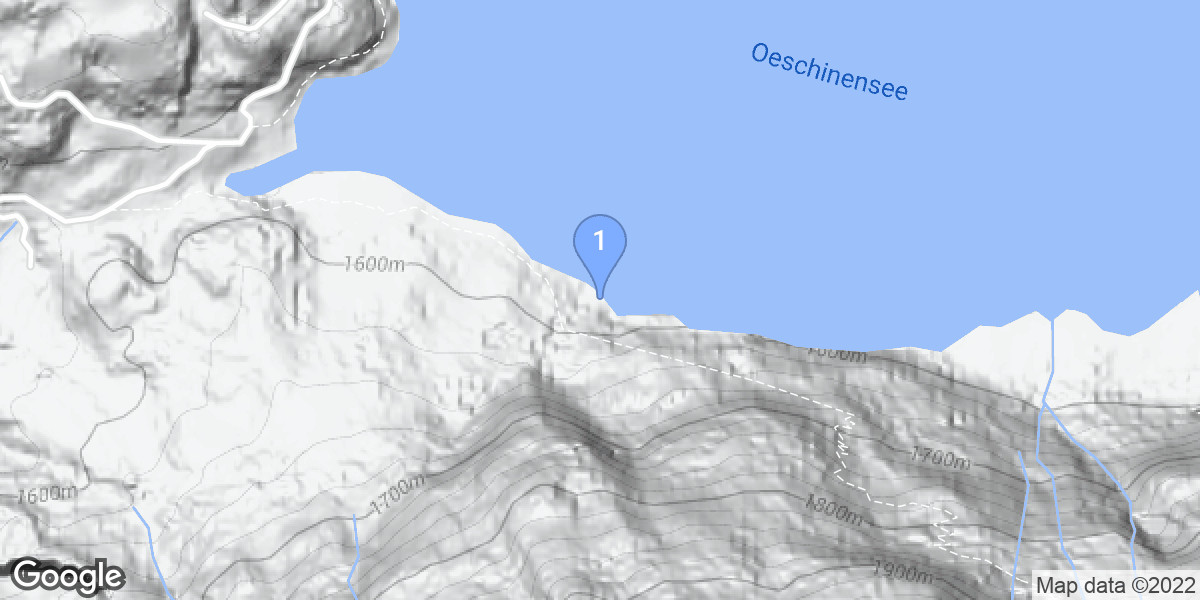 Kandersteg dive site map