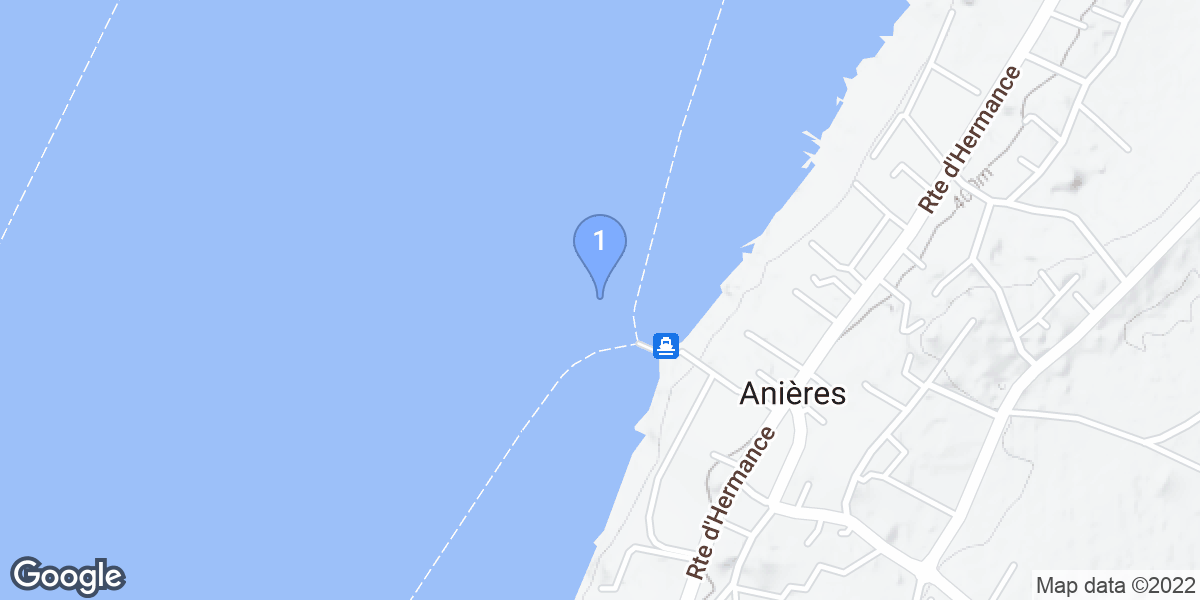 Anières dive site map