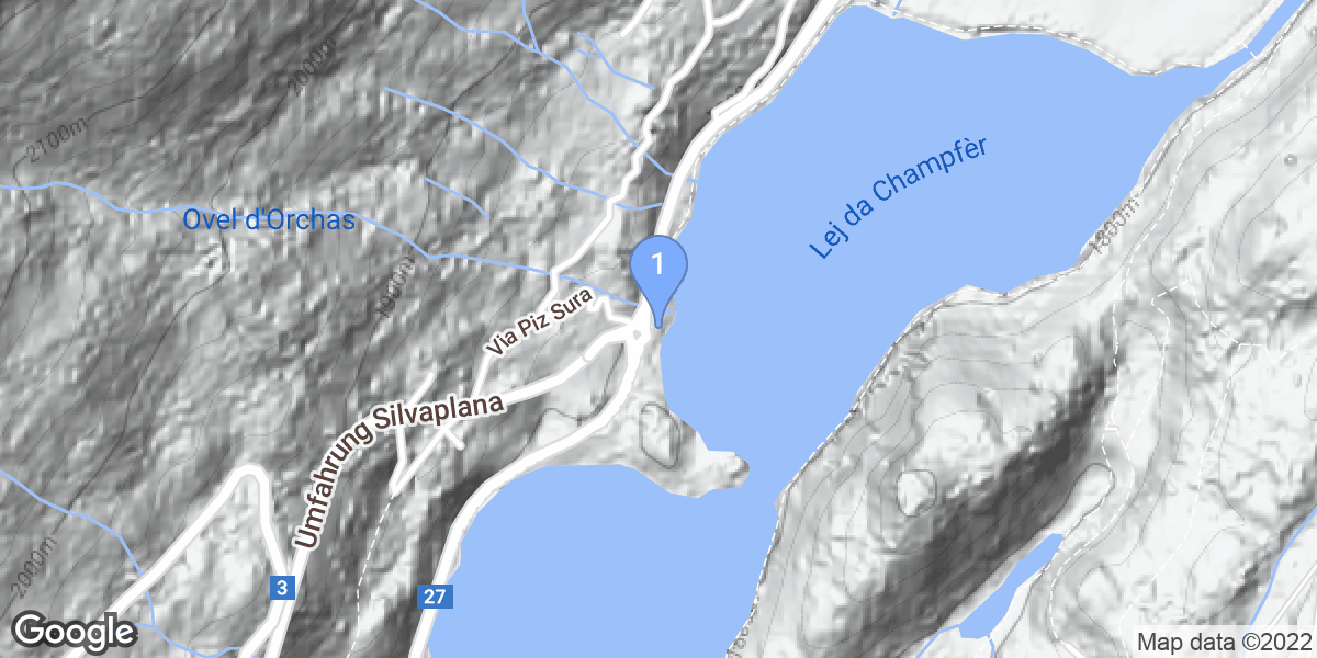 Silvaplana dive site map