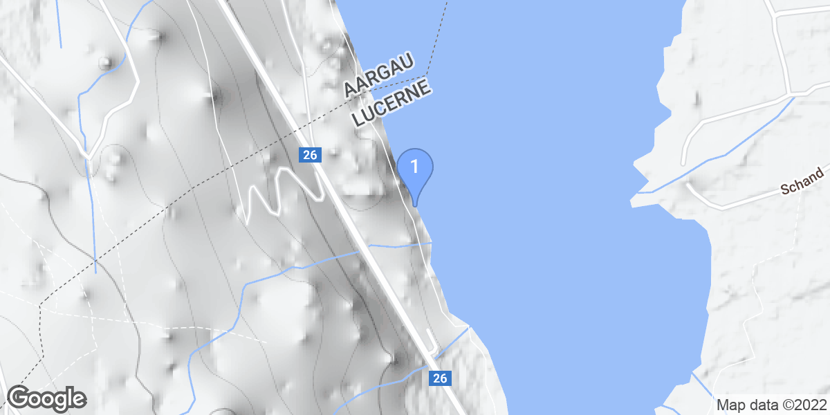 Aesch dive site map