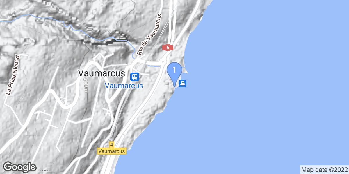 Vaumarcus dive site map