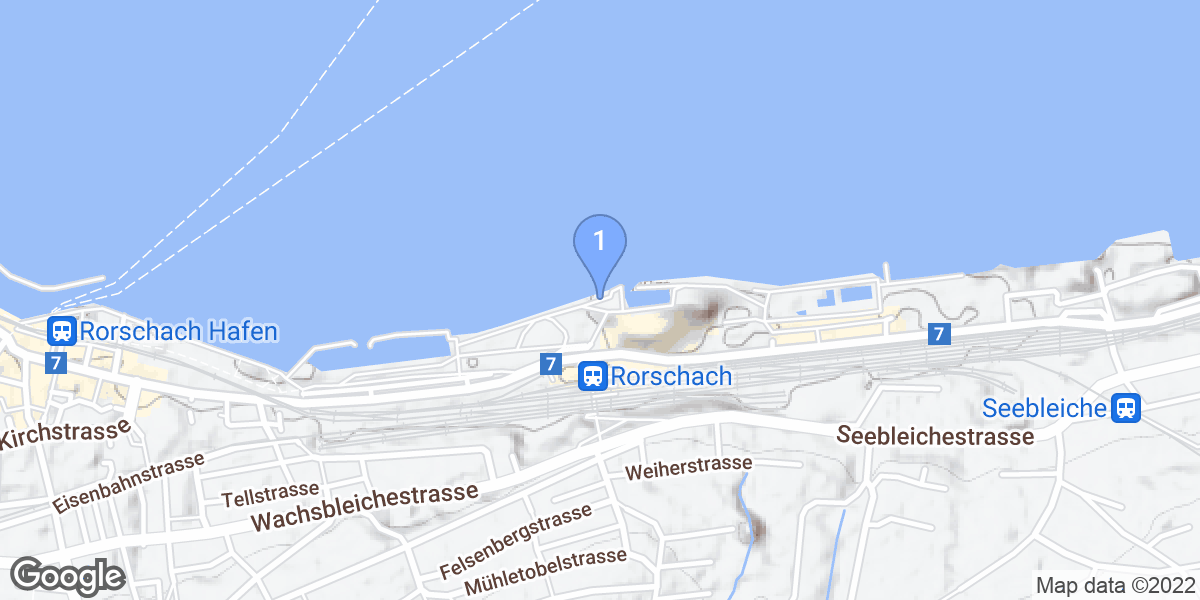 Rorschach dive site map