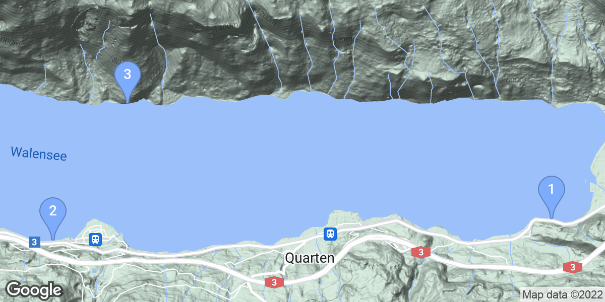 Quarten dive site map