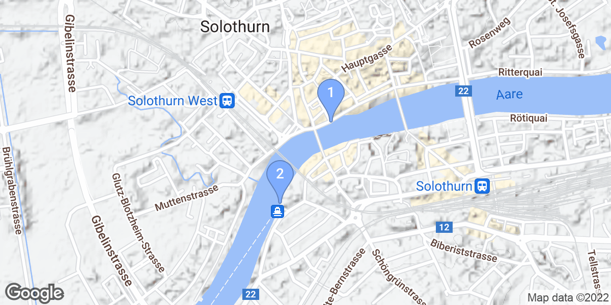 Solothurn dive site map