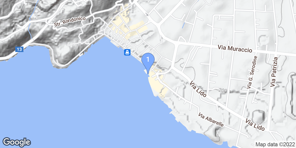 Ascona dive site map