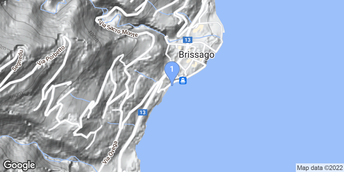 Brissago dive site map