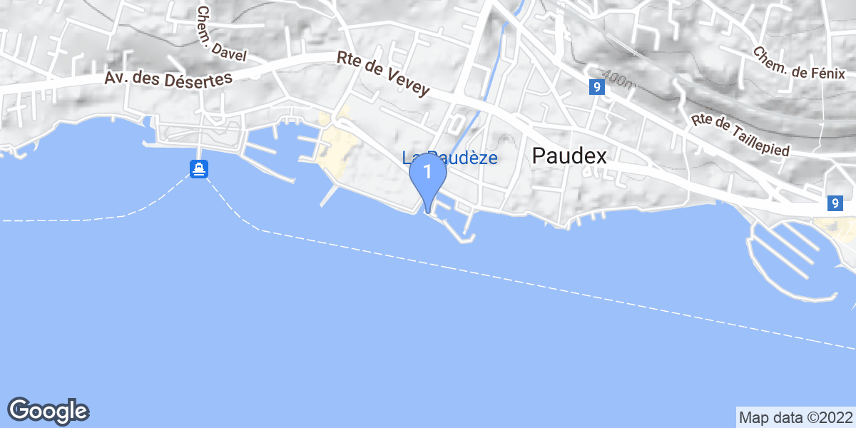 Paudex dive site map