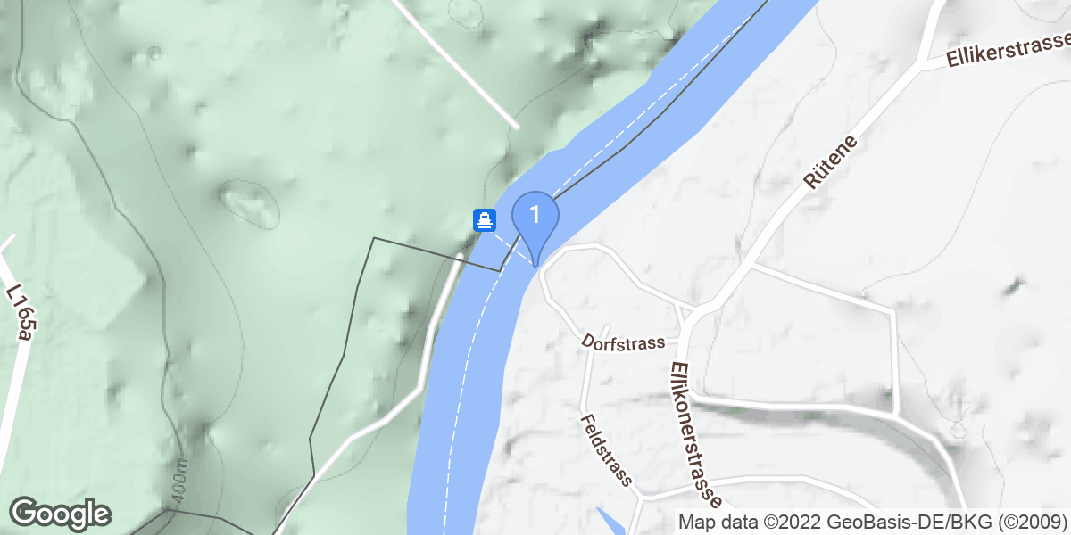 Ellikon am Rhein dive site map