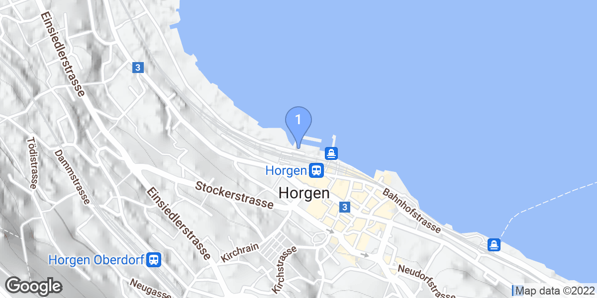 Horgen dive site map