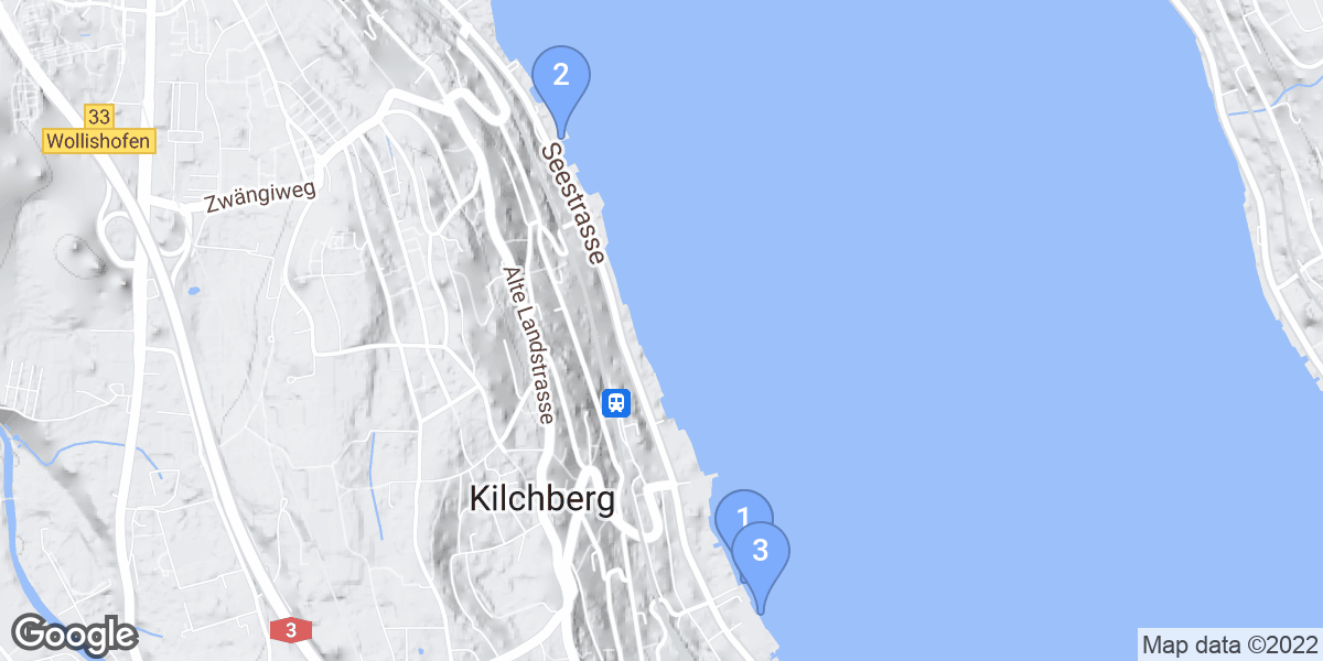 Kilchberg dive site map
