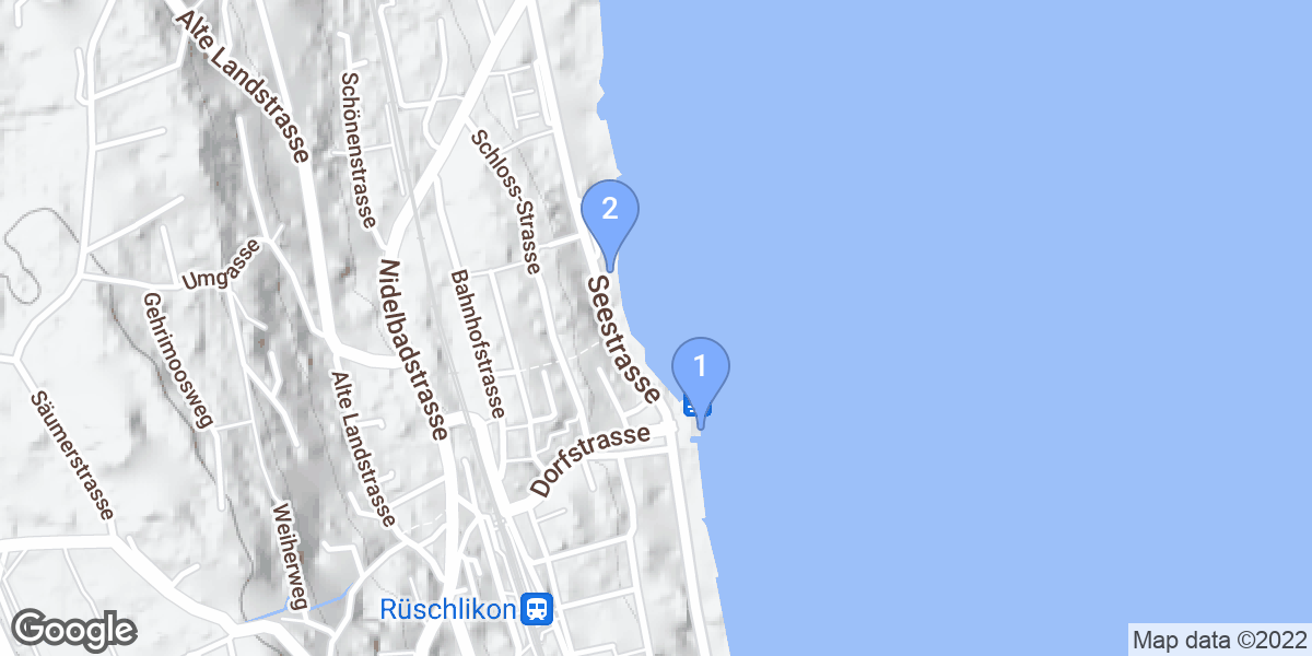 Rüschlikon dive site map