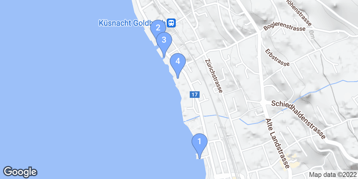 Küsnacht dive site map
